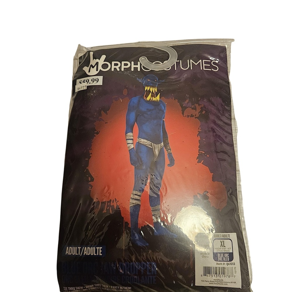MorphCostumes Orc Jaw Dropper‎ Costume Adult XL Monster Halloween Cosplay Outfit